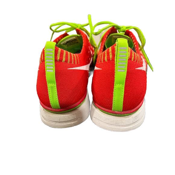 Nike Flyknit Trainer Size 7.5 University Red Electric Green 532984-631 Xmas main image 9